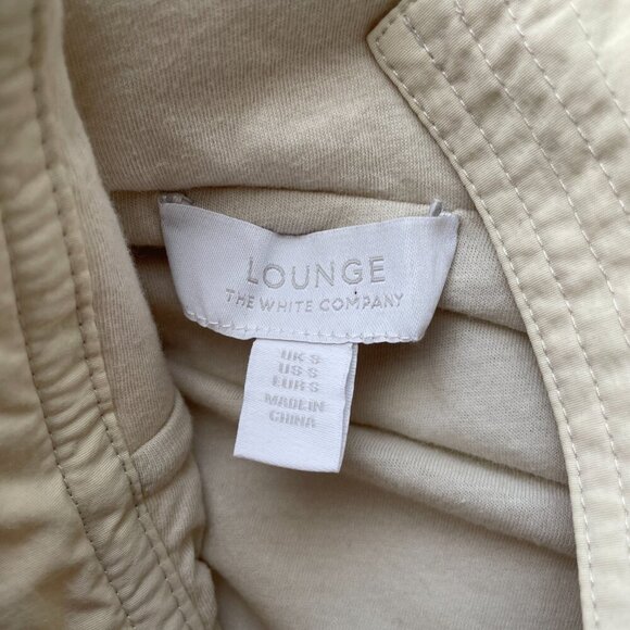 The White Company Borg Oversized Sherpa Hoodie Cream Pullover Funnel Neck Size S - Picture 6 of 8